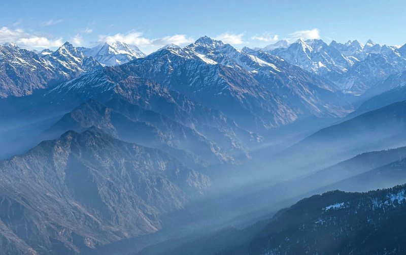 Himalayan mountain ranges of Uttarakhand